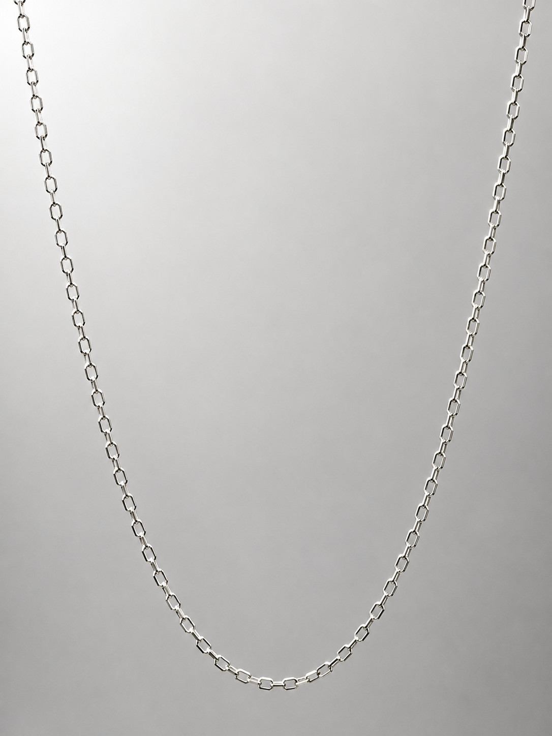 14K Solid White Gold Diamond Cut Cable 0.8mm Chain Necklace 16″ 18″