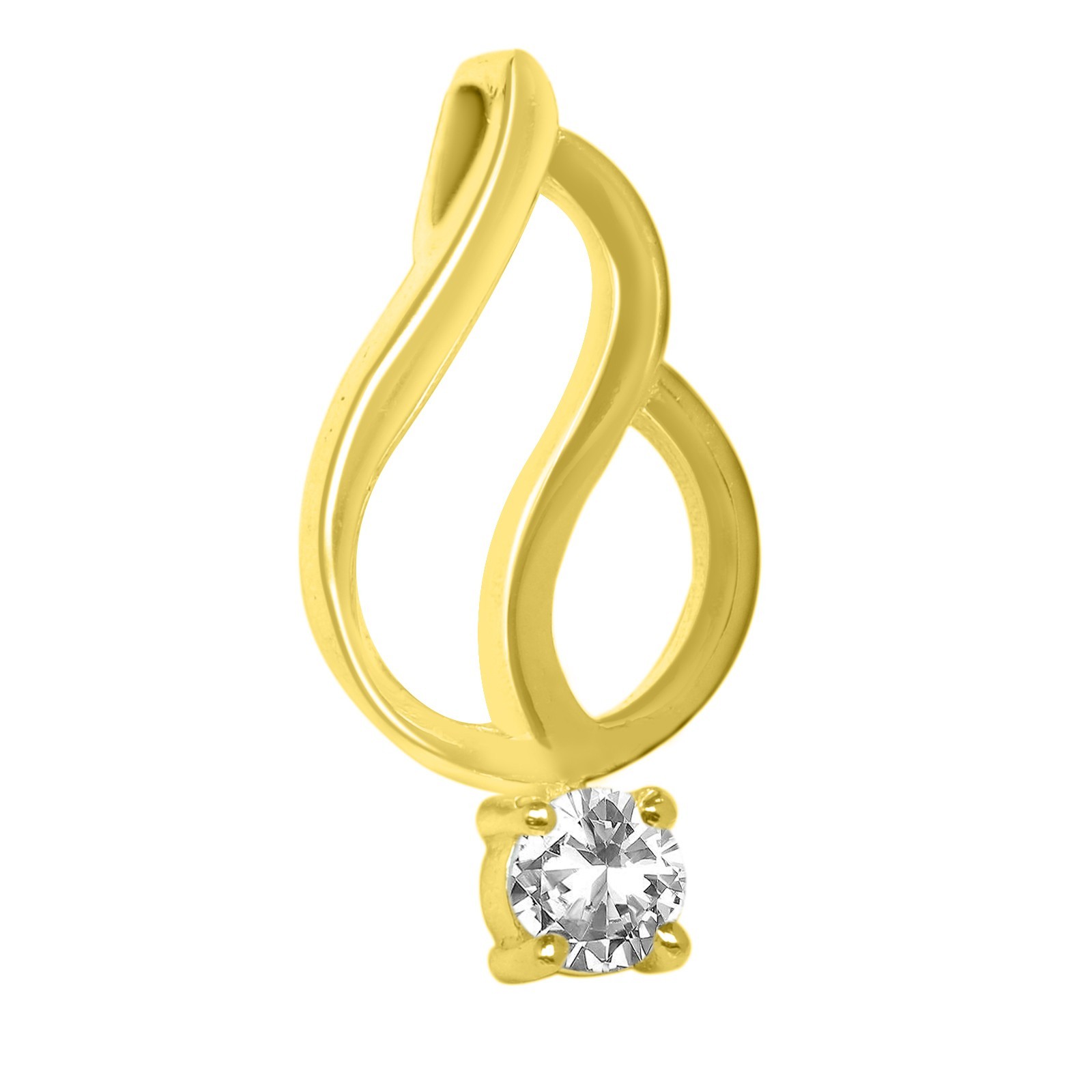 14KT Gold 0.54Ct 5.00mm G-H VS2 Natural Diamond Women’s Pendant -Tariffs Free
