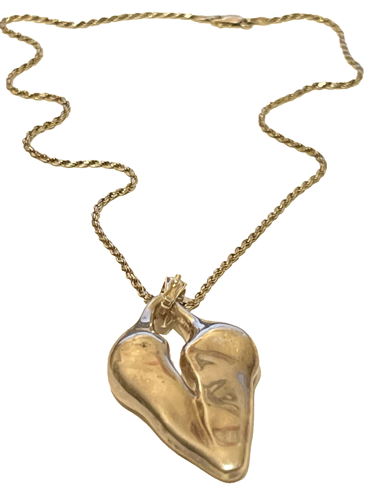Broken Heart “Forgive” Pendant, Robert Lee Morris RLM Studio Sterling Silver 925