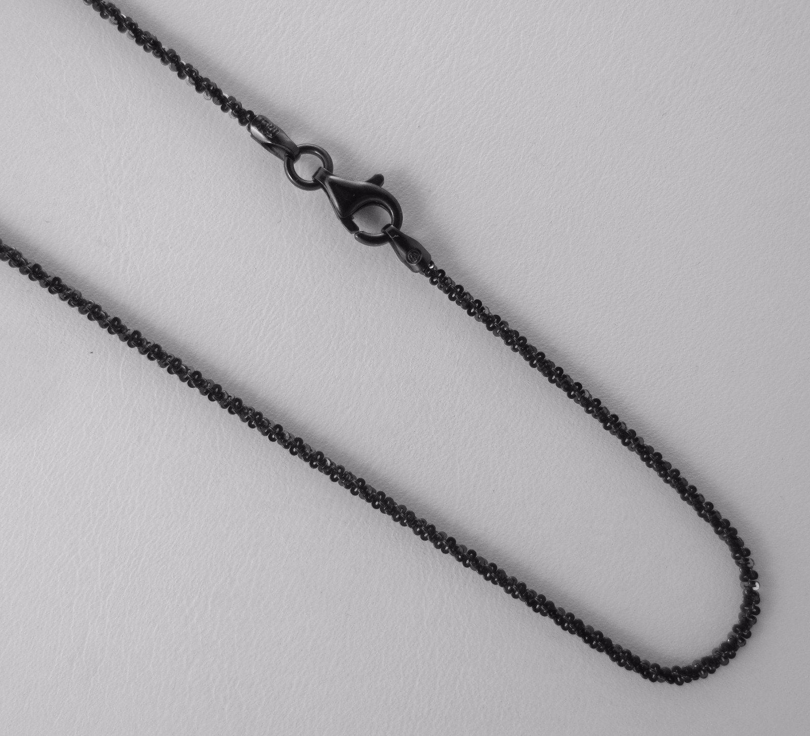 2mm D/C Cut Roc Chain. Black Rhodium Plated Over .925 Sterling Silver. 16 to 36″