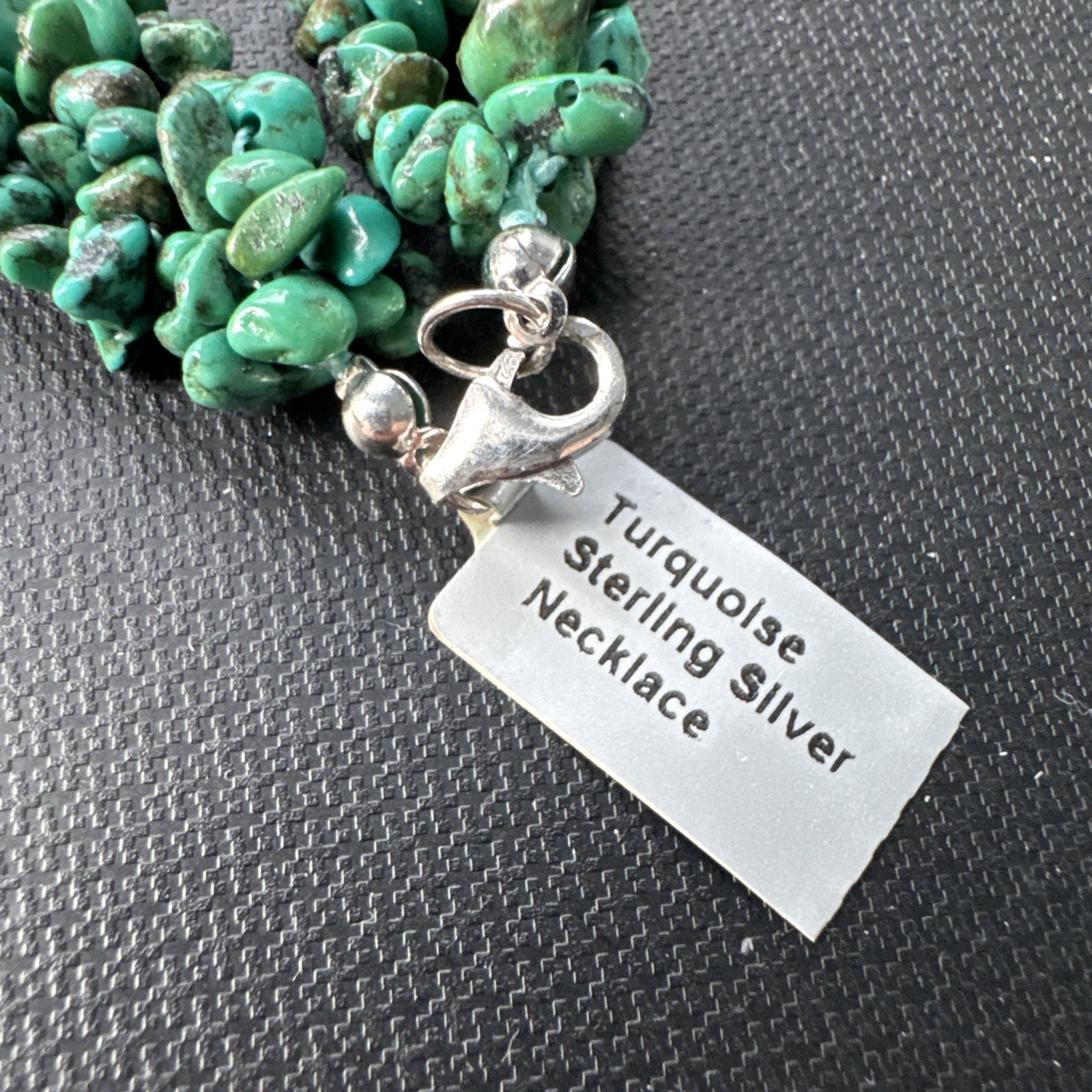 Turquoise woven twisted collar chunky wide gemstone 925 silver necklace 19-21”