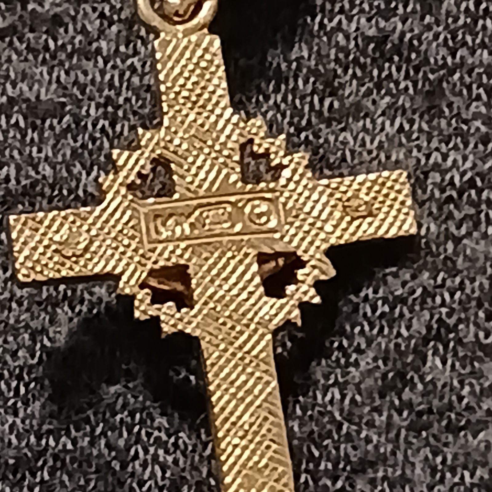 Italian 14k Yellow Gold 1″ Crucifix Cross Charm Pendant 2 Grams