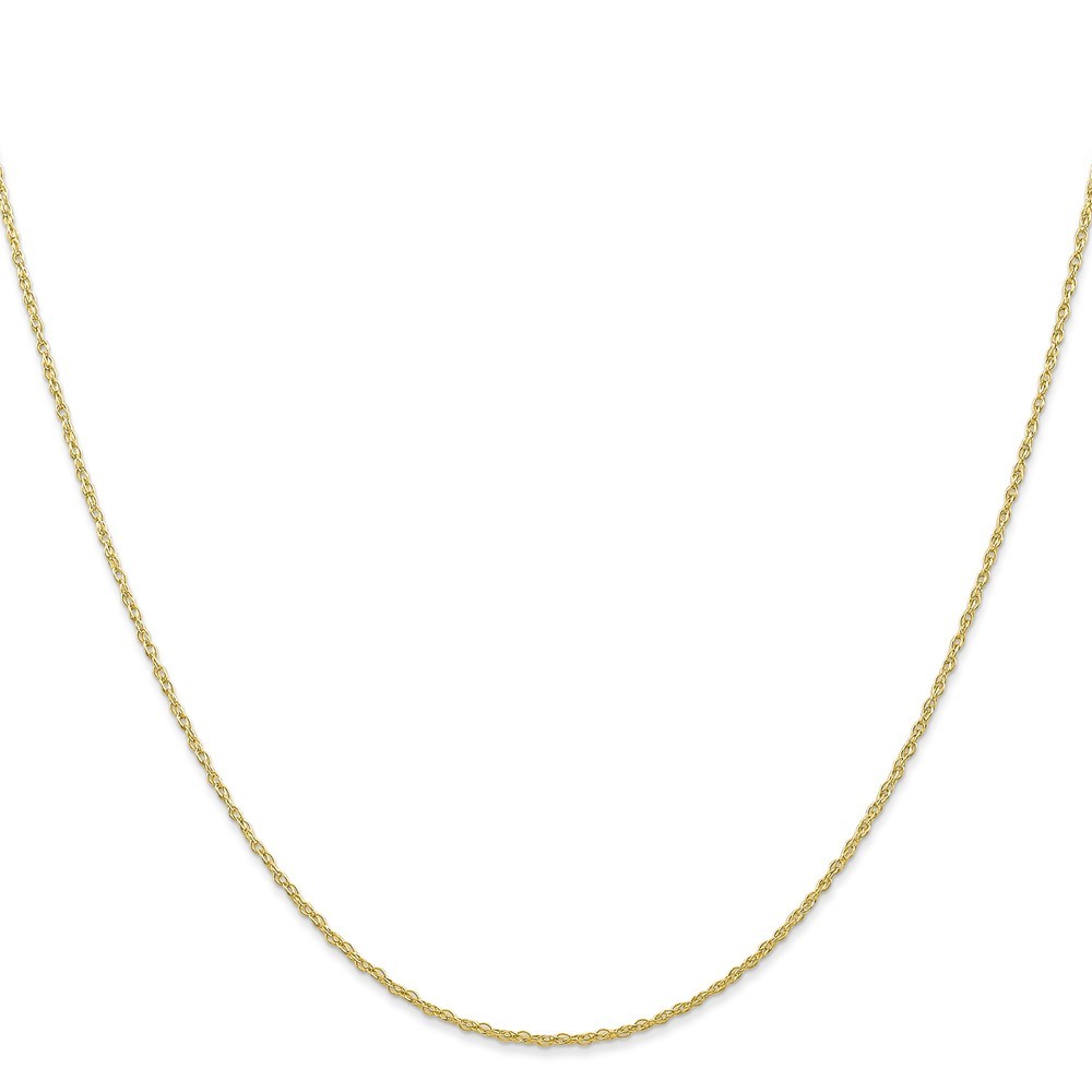 10k Yellow Gold .7mm Carded Cable Rope Chain Necklace 20 In, 0.78g