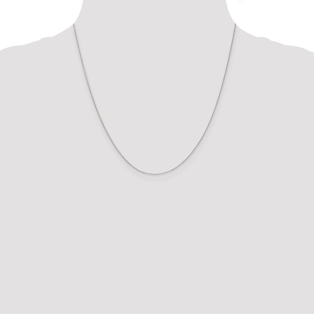 14k White Gold 0.65mm Cable Chain Necklace 20″ with Lobster Clasp 1.19g