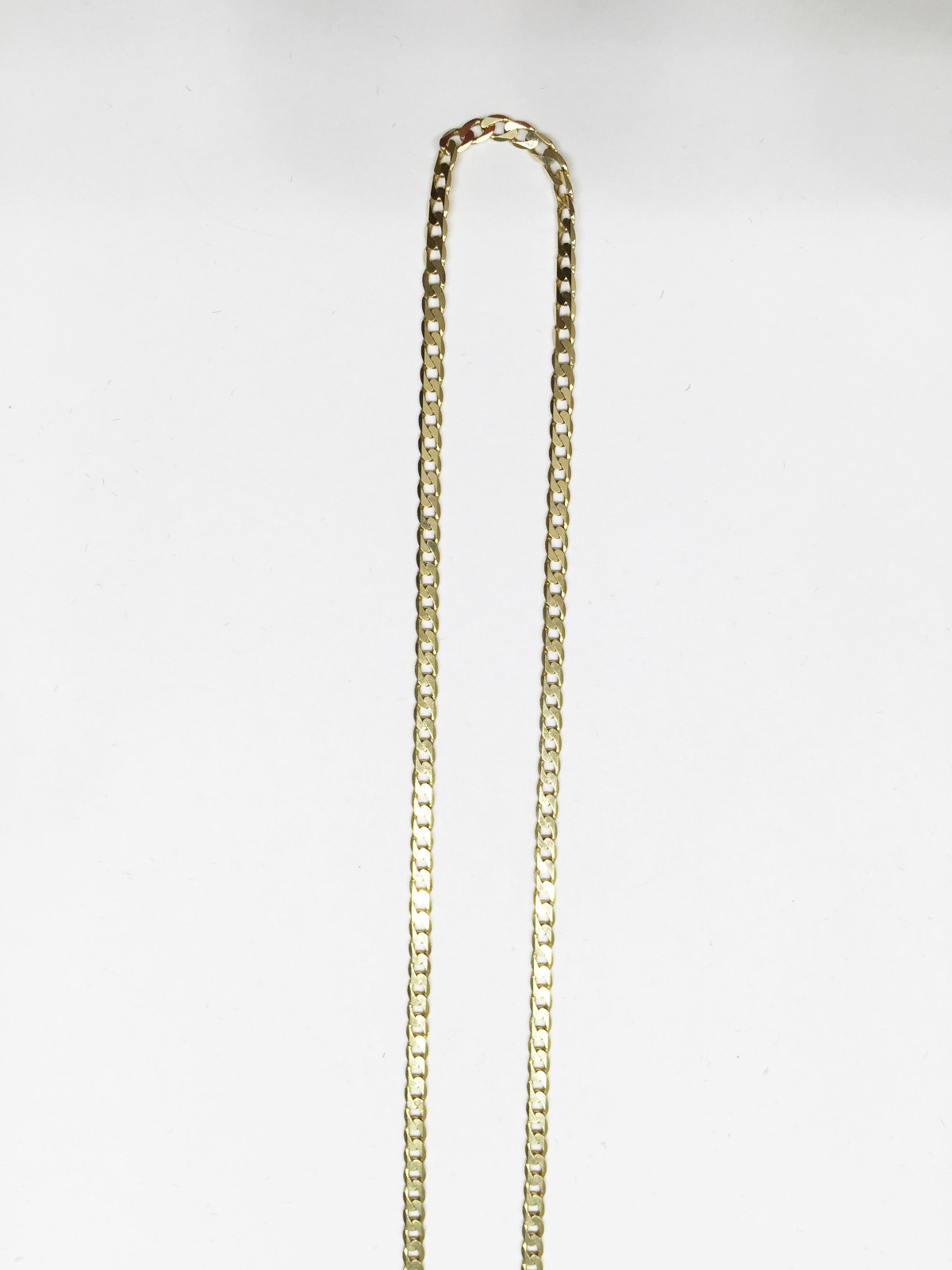 14K Solid Real Yellow Gold Flat Cuban Chain 20″, 22 inches – Width 2 MM – C5859