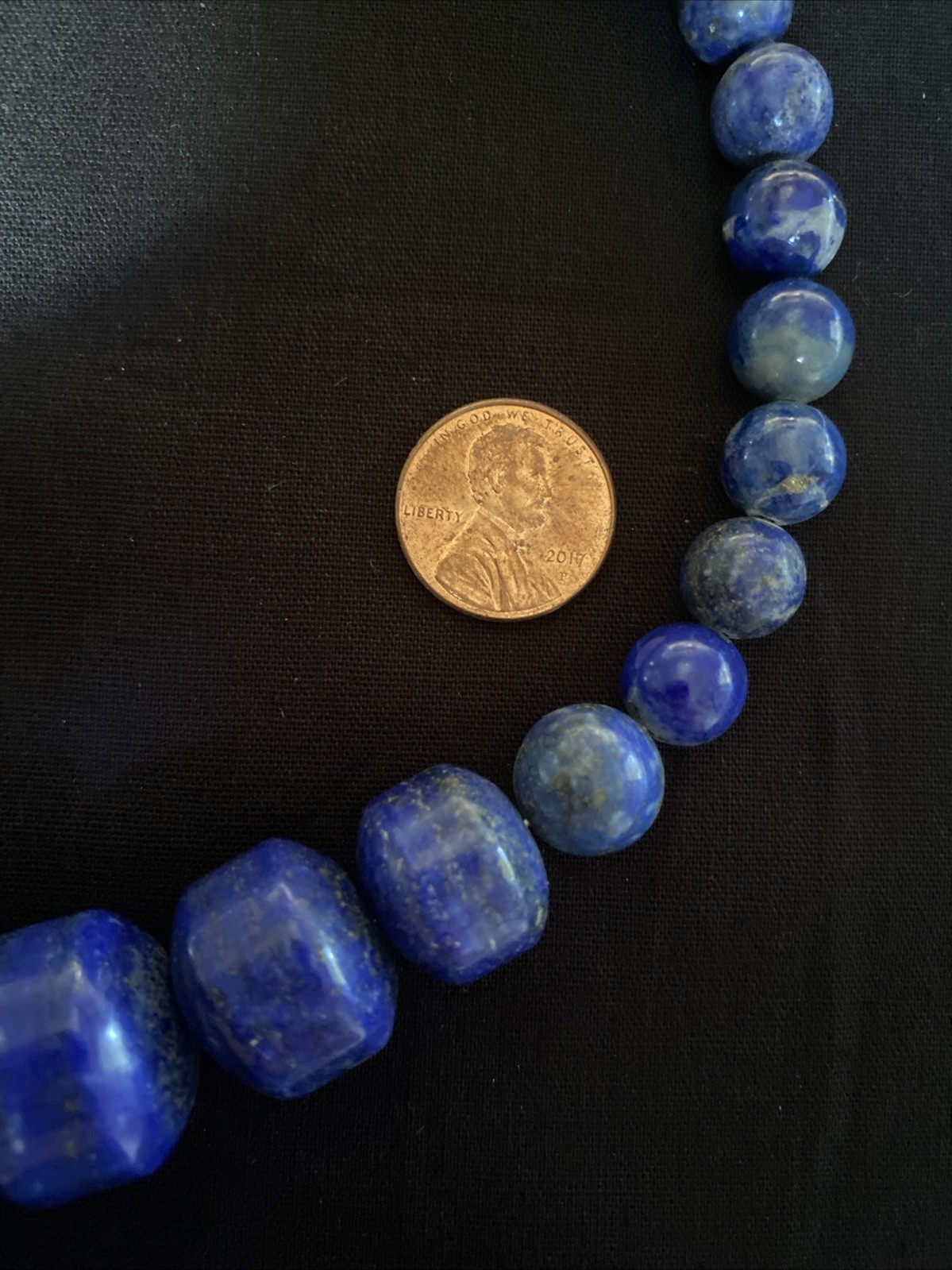 Jay King DTR Lapis Lazuli Chunky Beaded Necklace 925 Closure Excellent