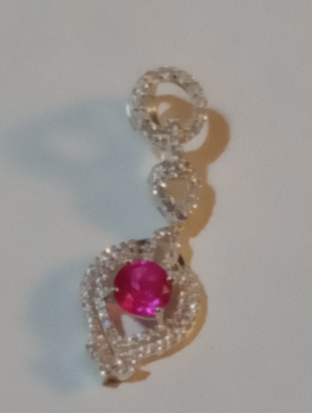 NATURAL TOURMALINE 2.00 CT & WHITE DIAMOND ACC. NOT ENHANCED 925 SILVER PENDANT