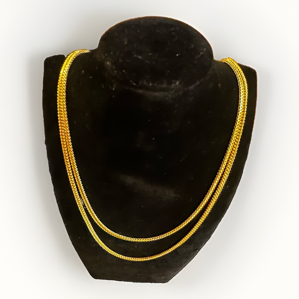 POSH Italian 18k FRANCO 3mm Yellow Gold Filled Chain Set 21” 23” Stamped