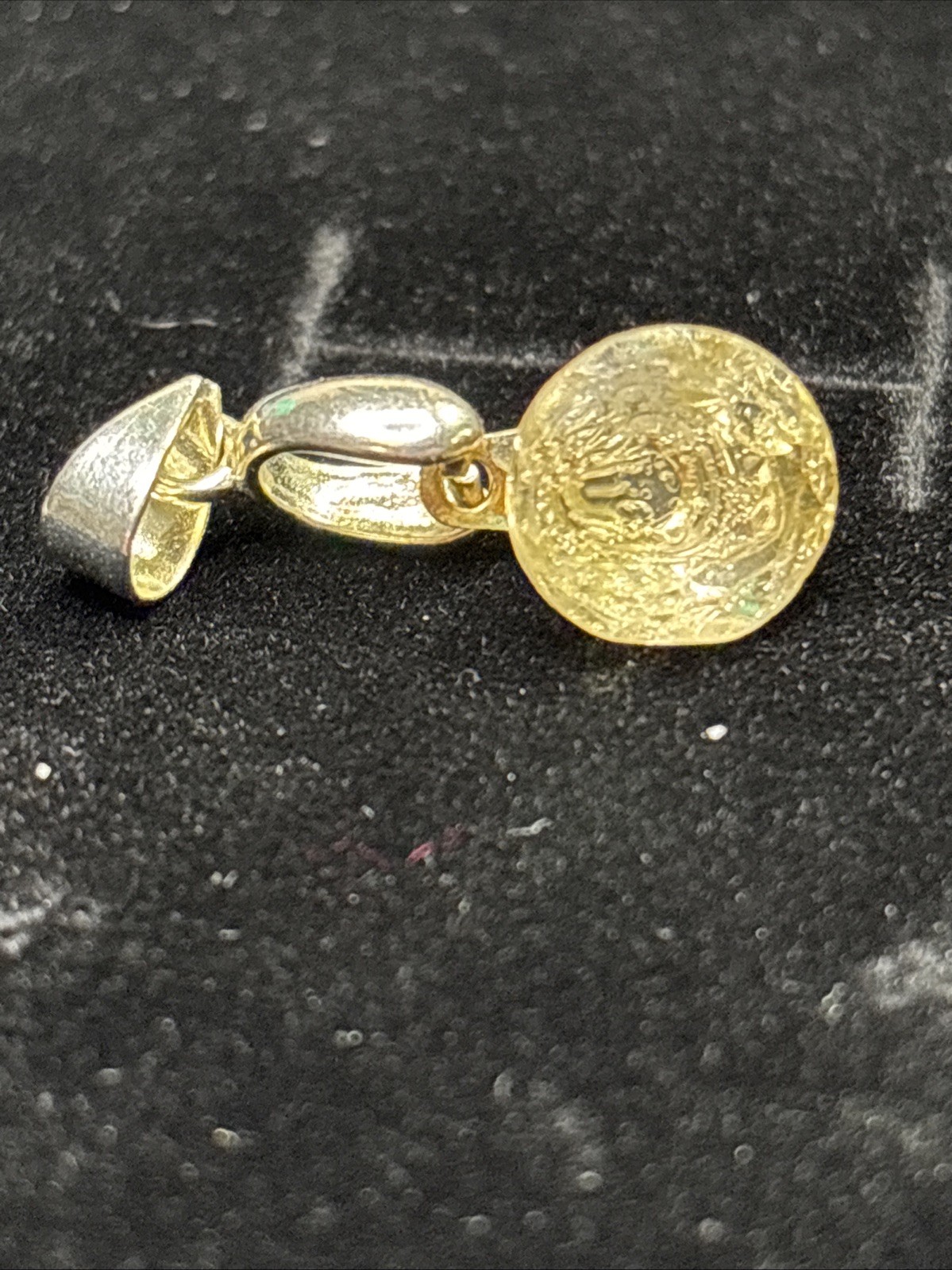 Artisan Sterling Silver Plated Bail And Approx 3 Carat Citrine Solitaire Pendant