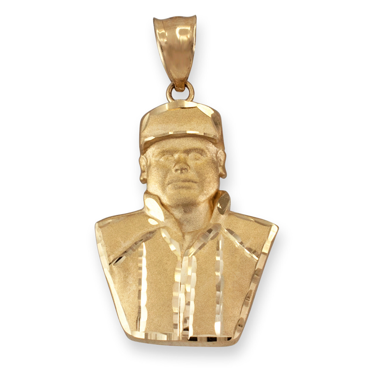 Gold El Chapo Guzman Satin DC Pendant