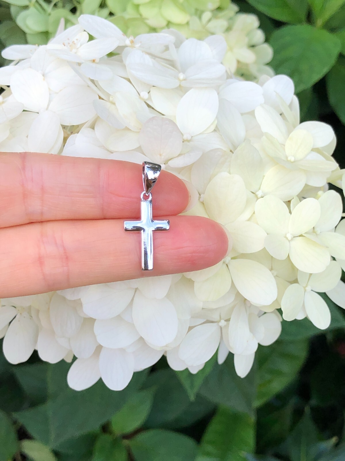 925 Sterling Silver Small Plain Cross Pendant Men Women 16.5mm(0.65″) /26mm