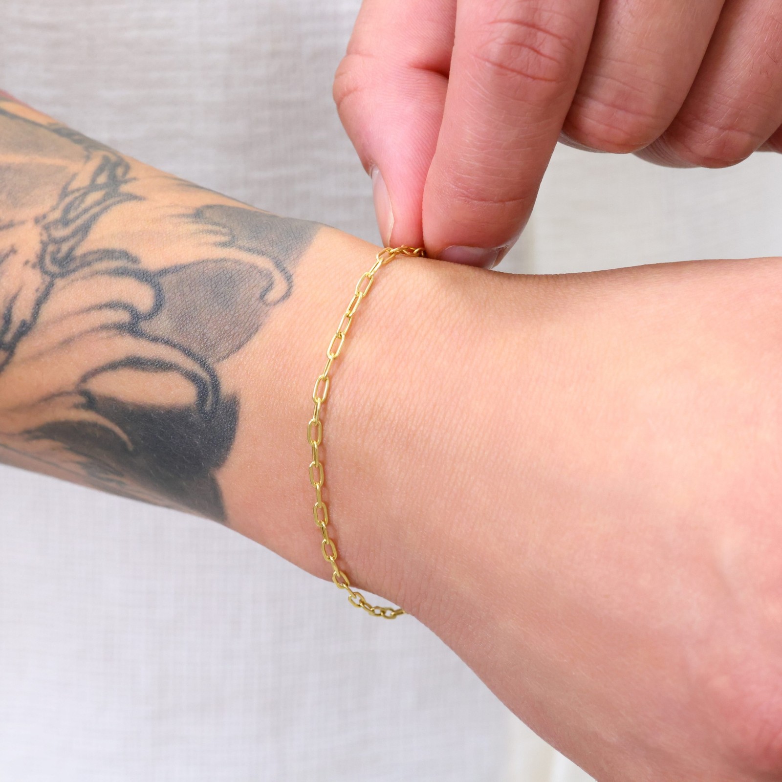 10k Yellow Gold Paperclip 2mm-7mm Chain Cable Rolo Bracelet Mens Womens 7″ – 8″