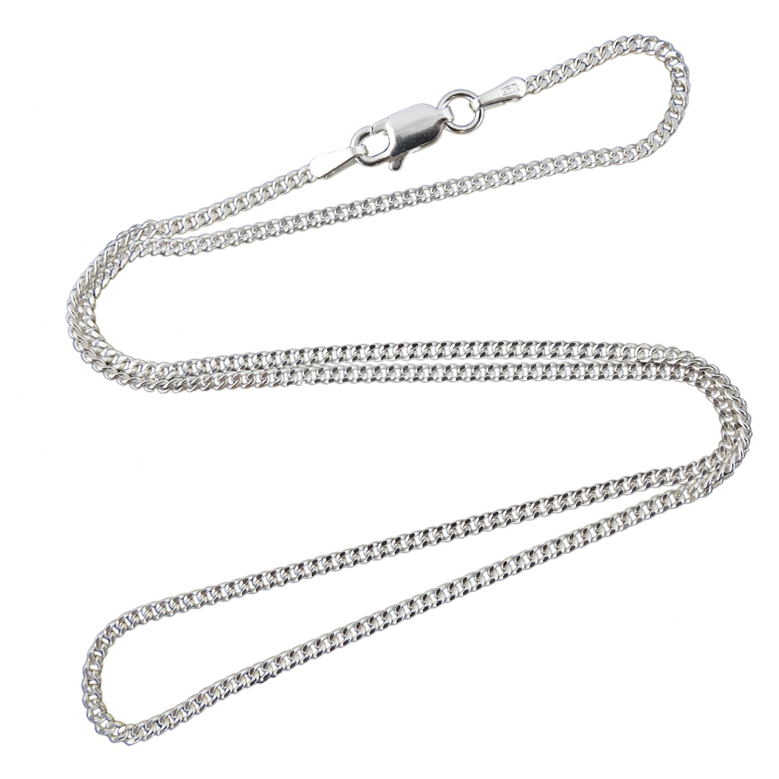 Sterling Silver 1.8mm CURB Chain Necklace 925 Italy 16, 18, 20, 22, 24, 30″ NEW