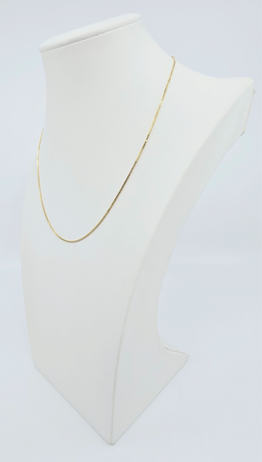 Unique 14K Karat Solid Yellow Gold Designer Box Link Chain Necklace – 17.50″ L