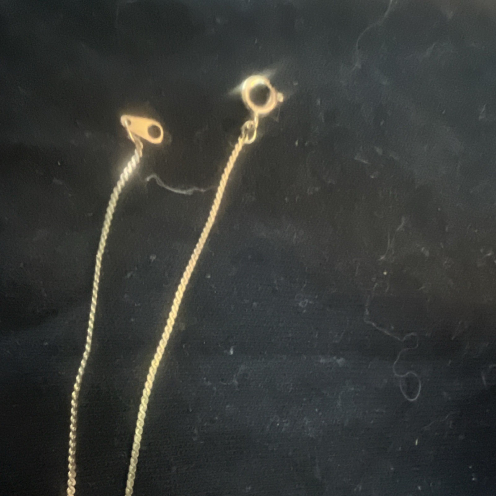 Gold Box Chain Necklace Yellow Gold Metal No Stone Spring Ring Closure