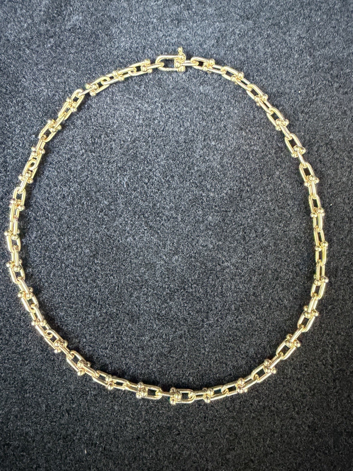 Tiffany & Co. Tiffany HardWear Small Link 18K Yellow Gold Bar Link Necklace 47G