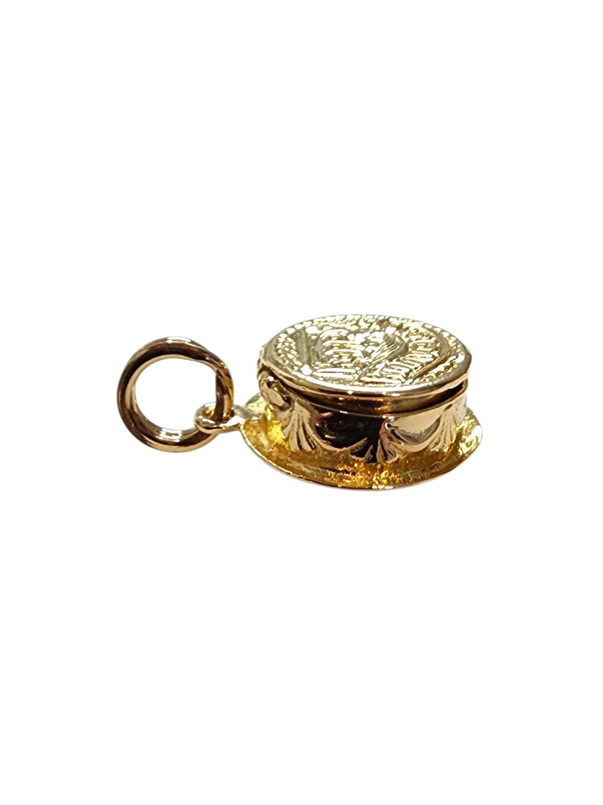 14K Yellow Gold Articulating Anniversary Cake Pendant #25525