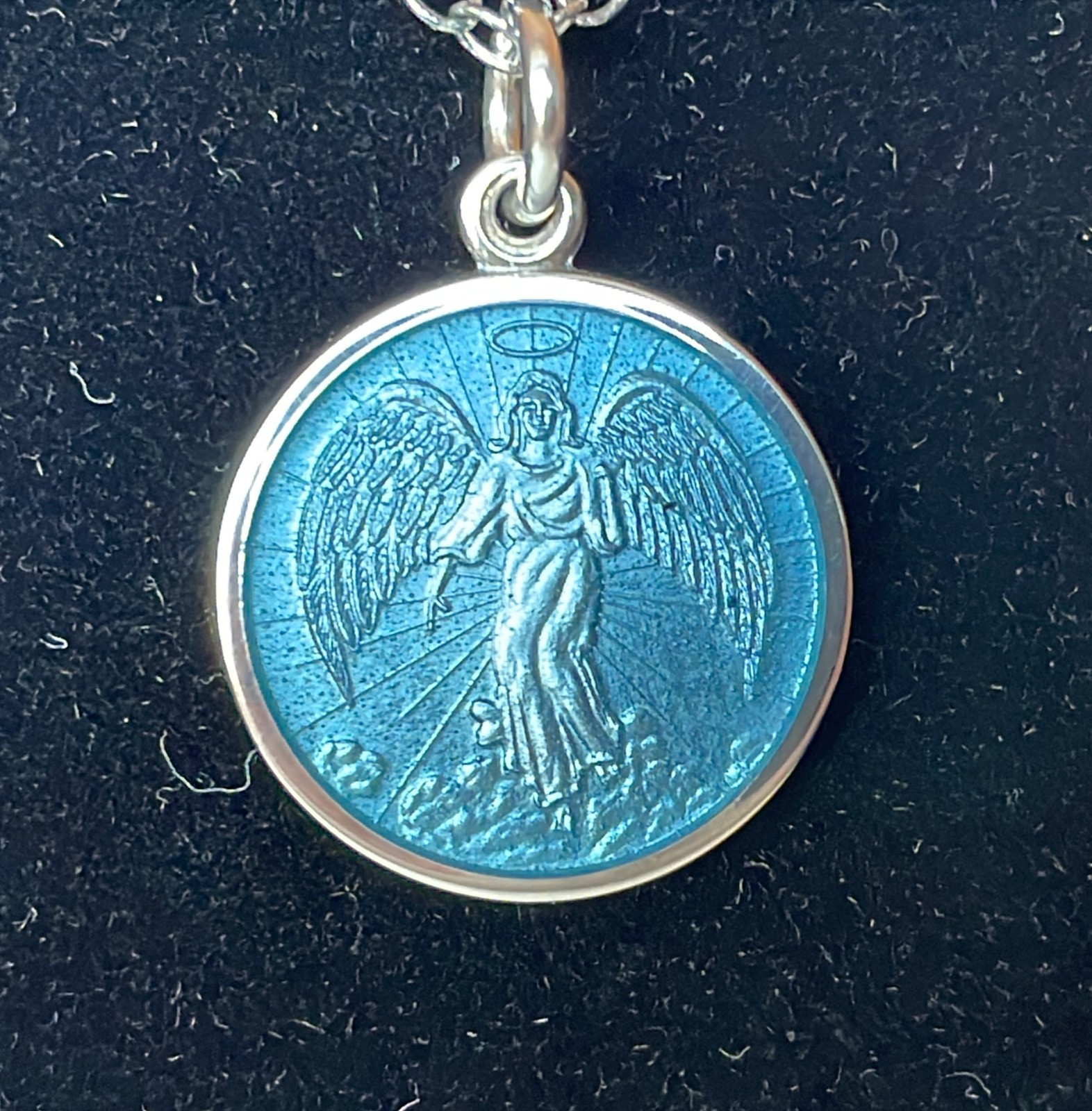 Colby Davis Guardian Angel Pendant Necklace, 925 Sterling Silver, 6.6 grams NEW!
