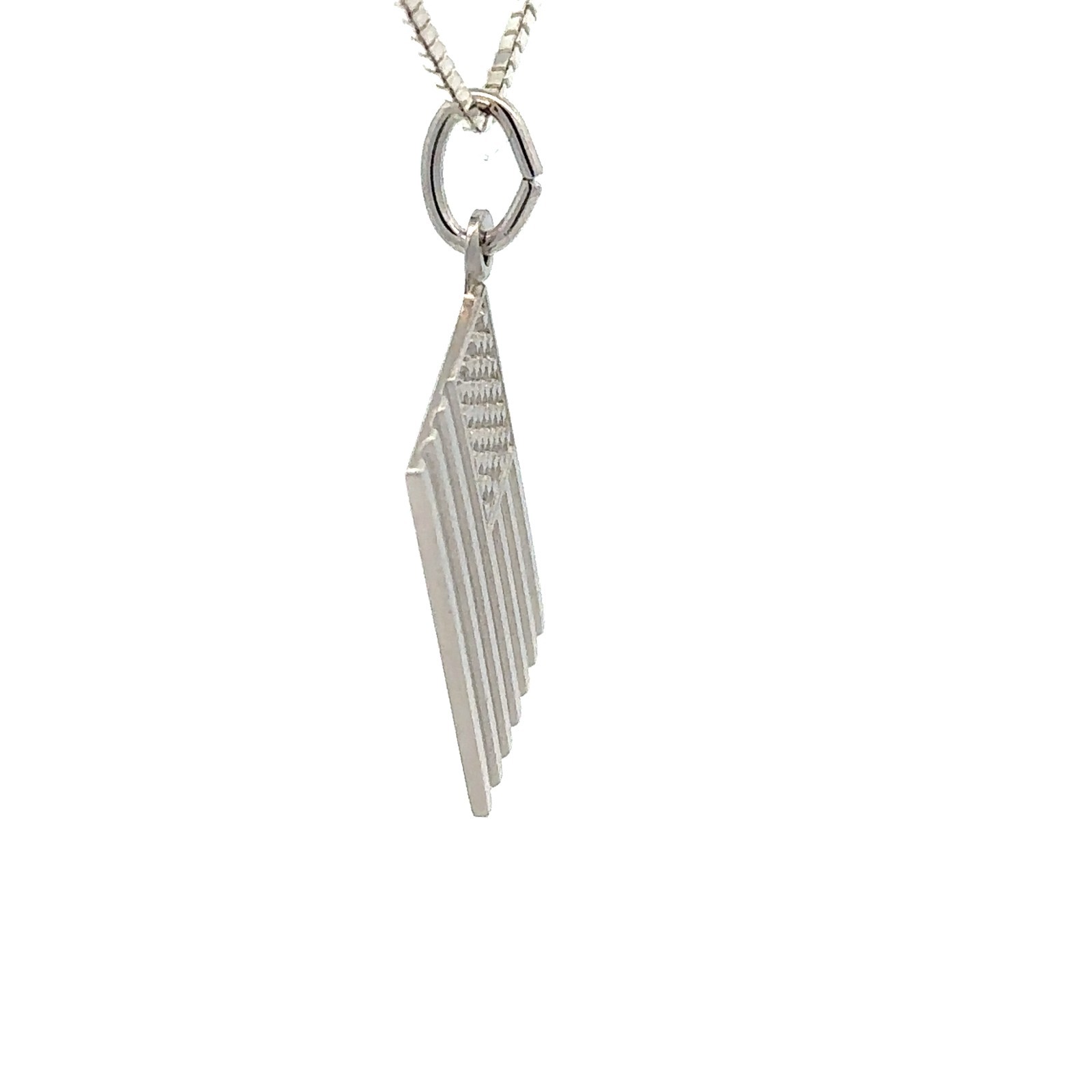 Sterling Silver United States Flag Pendant/Charm (1/2 x 3/4 Inch)