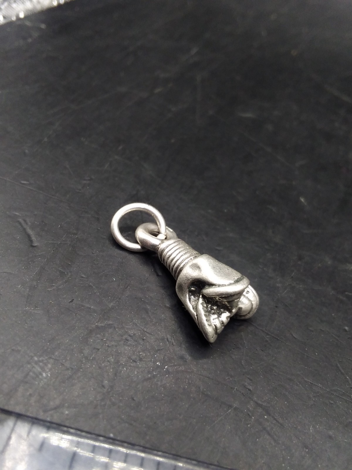 Vintage Hallmarked Silver Pendant/Charm Unknown Unique Curio Piston Likeness