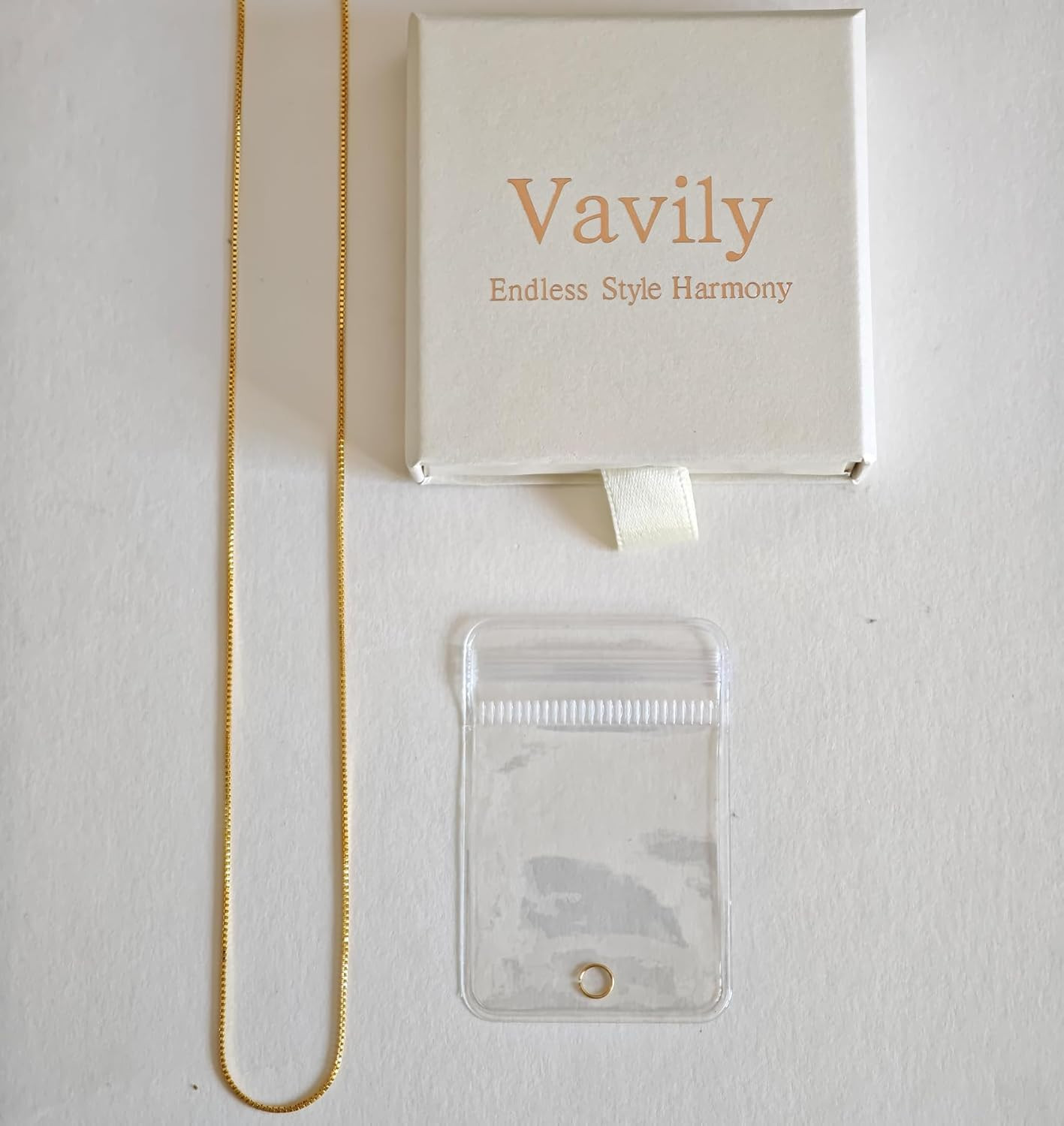 Minimalist Thin Gold Chain 18K Gold Plated Thin Box Chain Necklace Short Small G