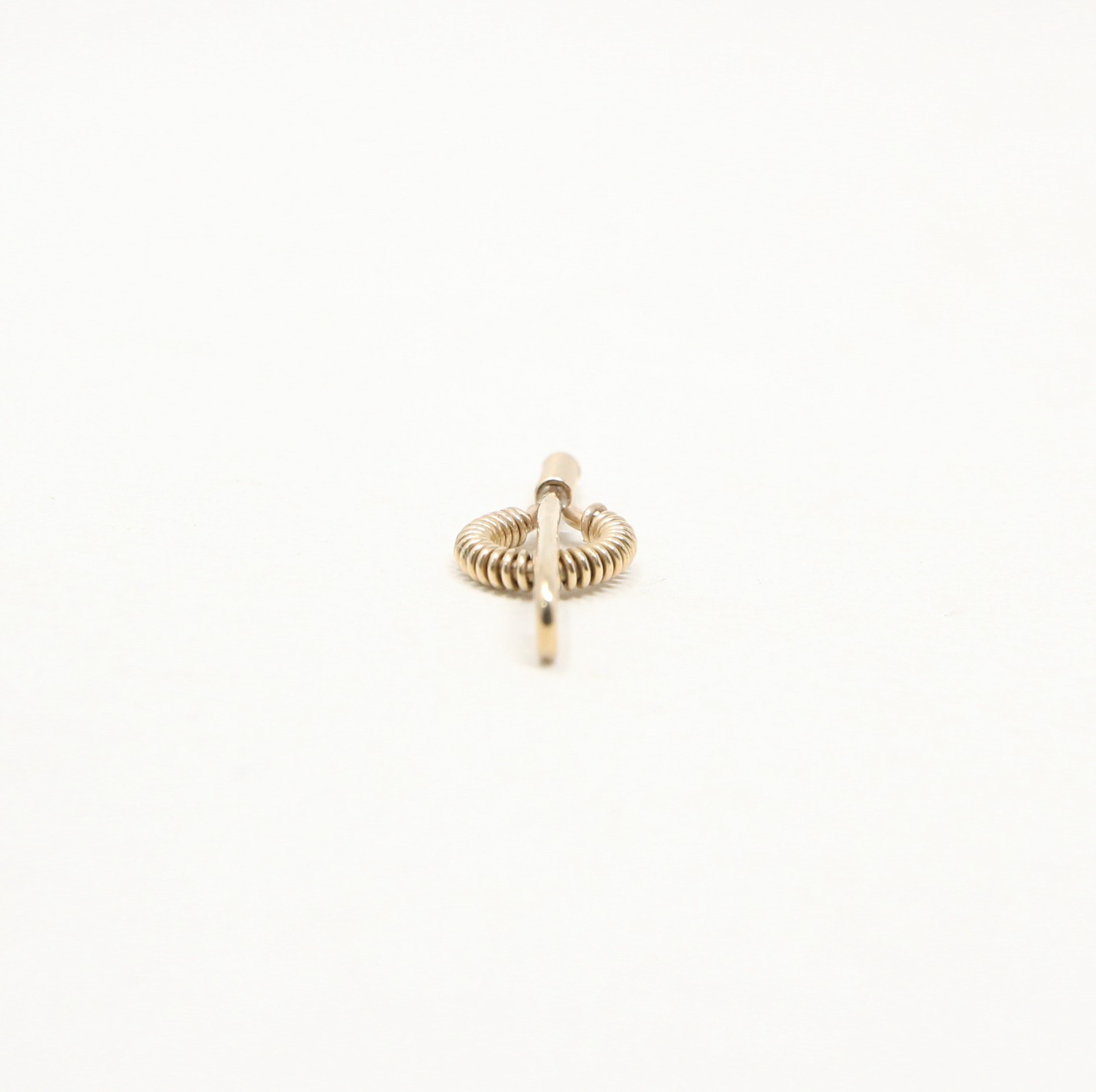 Vintage 1978 English Hallmarked Solid 9ct Gold Modernist Key Pendant