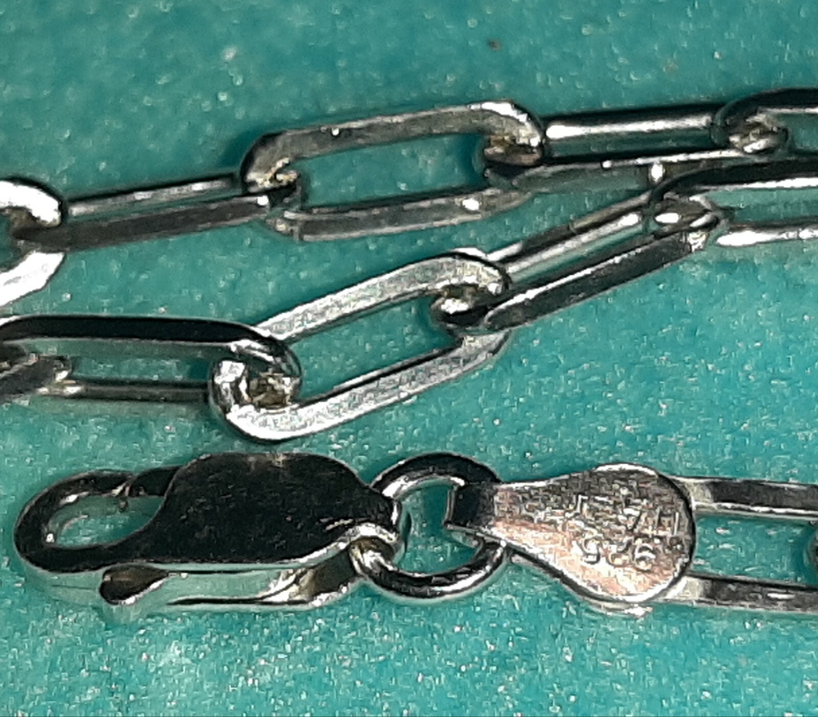 Long Paper Clip Necklace Chain 24 Inch 925 Sterling Silver Solid Necklace 17 Gr