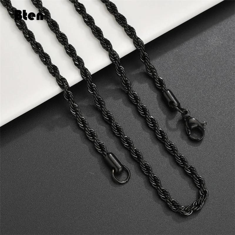 Solid Sterling Gold Silver Italian Rope Chain Men’s Necklace 2-5mm – Diamond Cut
