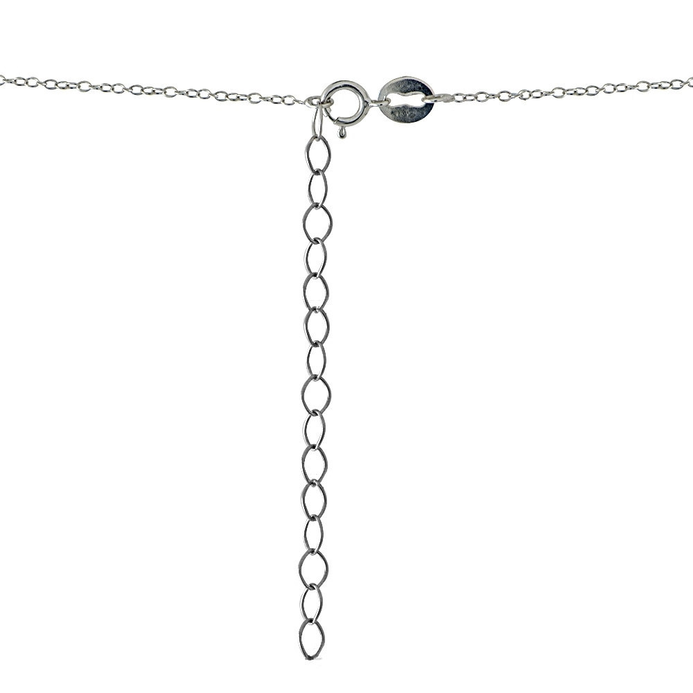 Sterling Silver Black Teardrop Leaf Drop Necklace Adorned w/ European Crystals