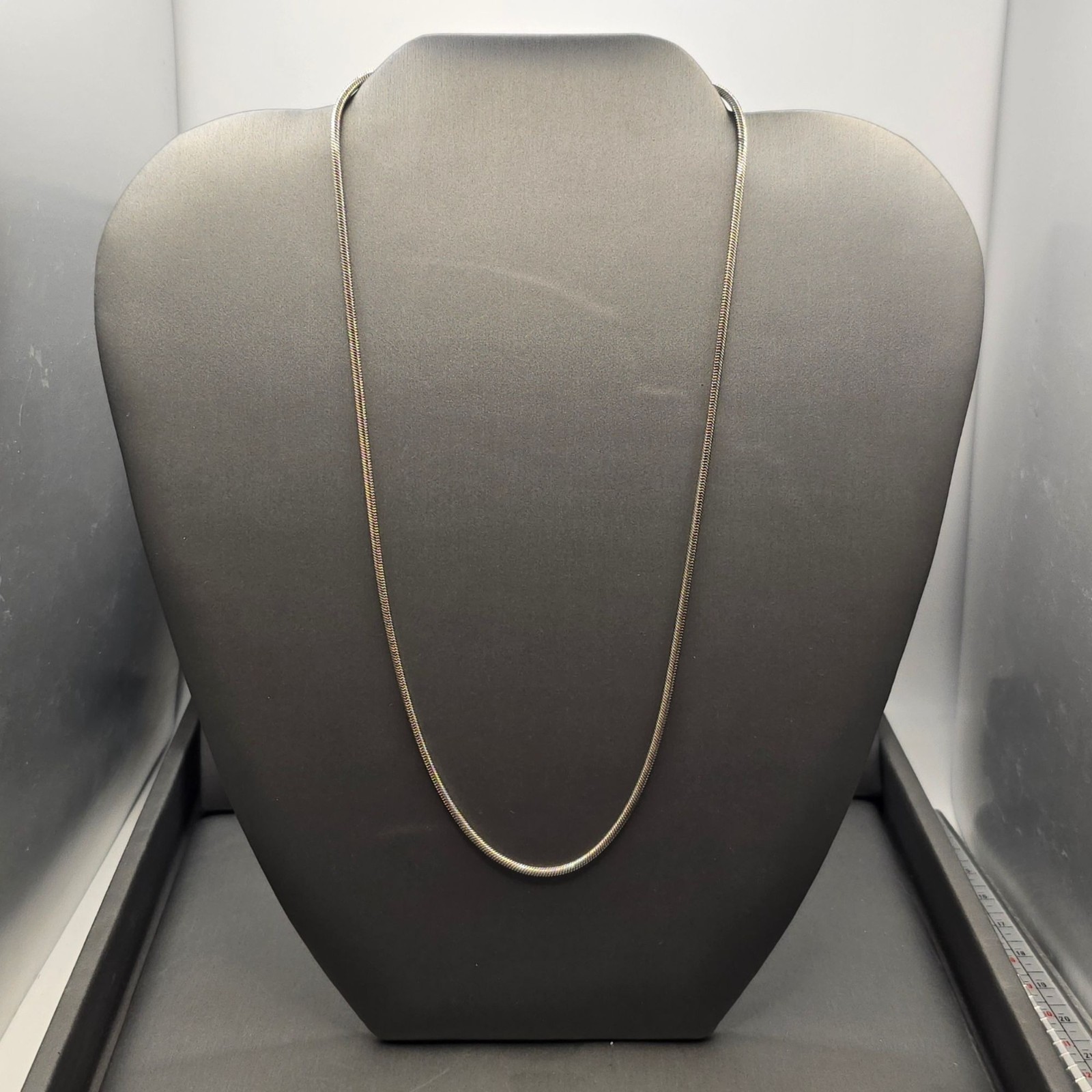 Sterling Silver Snake Chain Necklace 18″ 925 Italy AGI 2mm 11.7g Layering Unisex