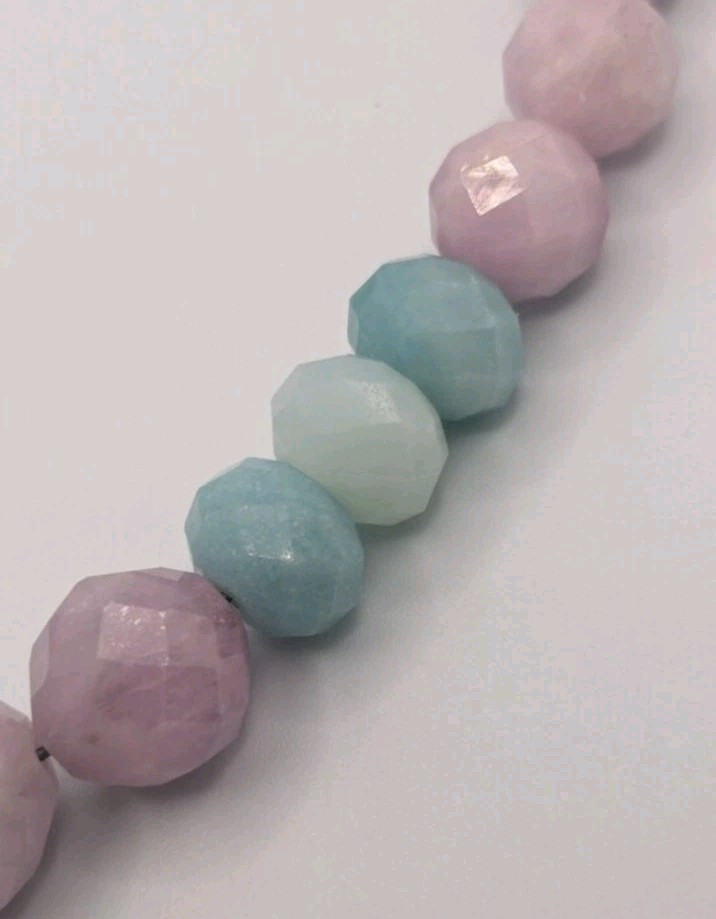 Jay King Pink Kunzite and Blue Amazonite Beaded Gemstone Necklace Women’s Summer
