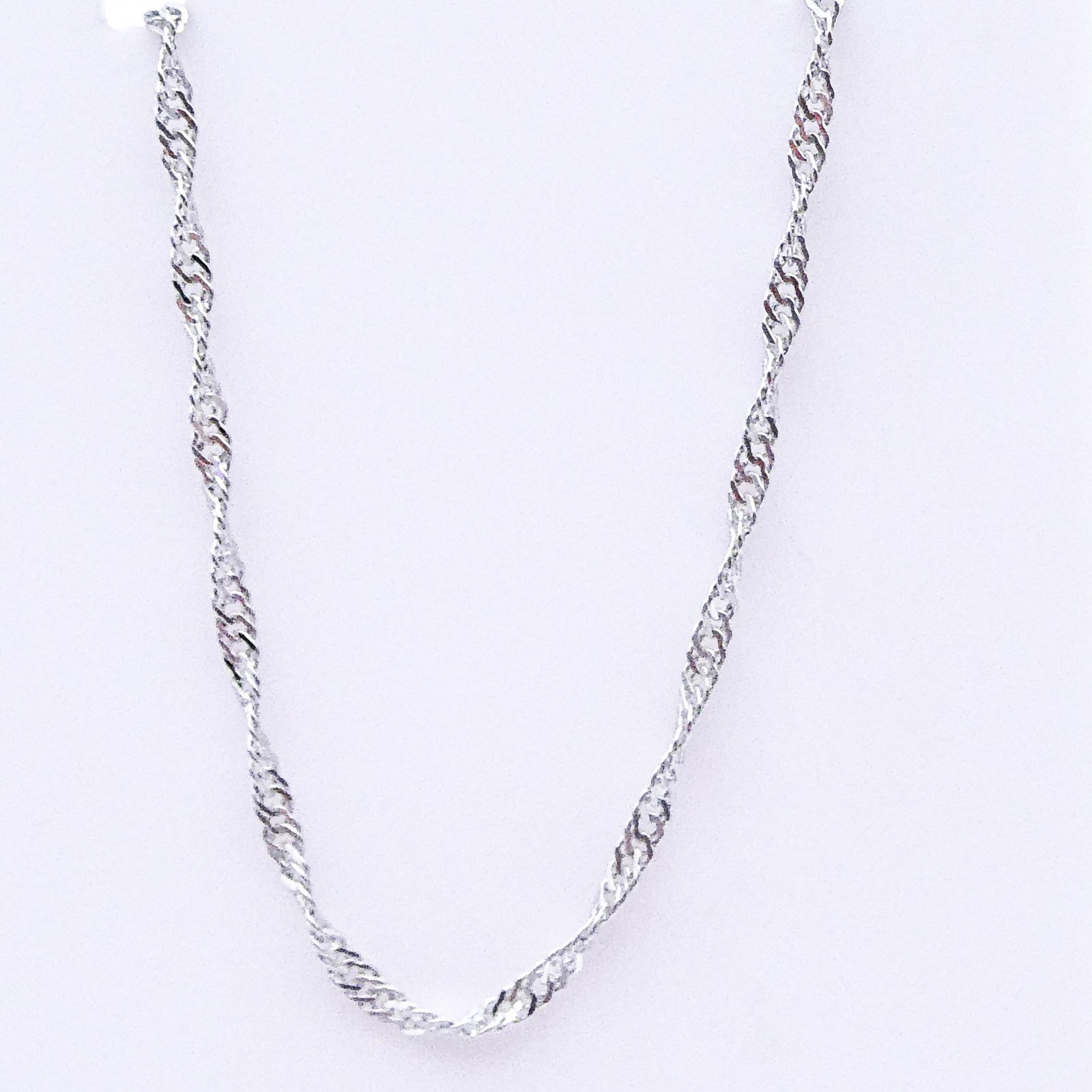 New Sterling Silver Chain Necklace 1.5mm Winding Singapore Mens Womens
