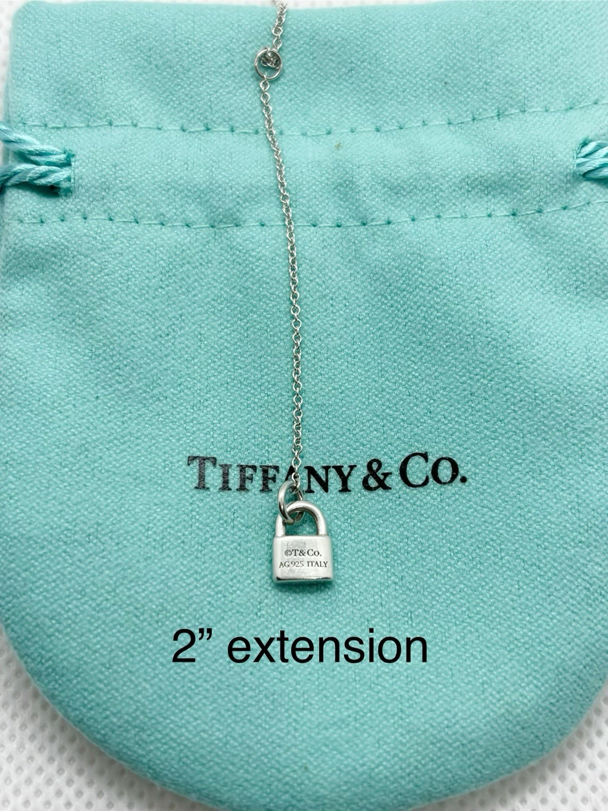 Tiffany & Co 925 Silver Return To Love Heart & Key Pendant Necklace 16+2” 3.84g