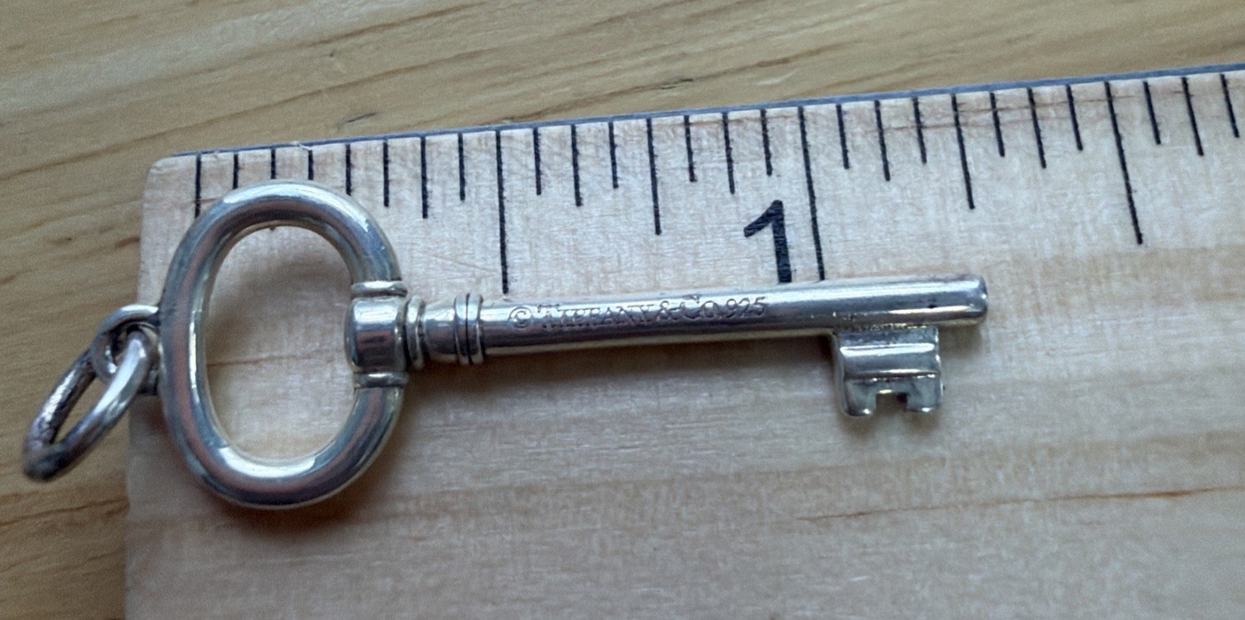 Tiffany & Co Silver Small 1.25″ Oval Key Pendant