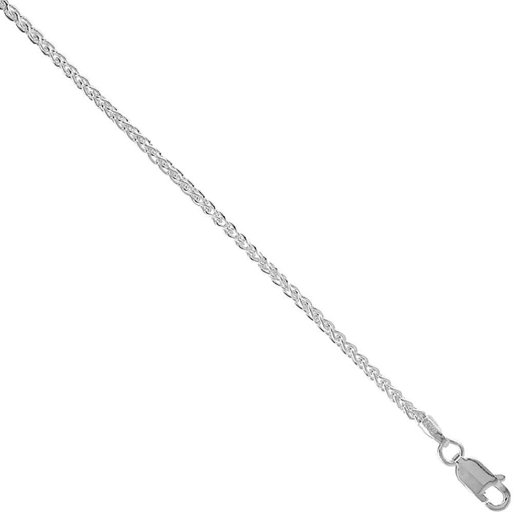 925 Sterling Silver Spiga Wheat Chain Necklace Bracelet Men Women 2mm 7″ to 30″