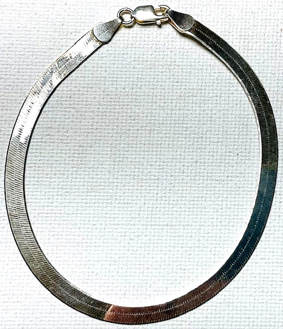 Sterling Silver 8″ 5mm Italian Herringbone Chain Bracelet
