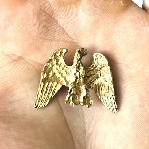 Awesome Solid Real 14K Yellow Gold EAGLE Bird Pendant Charm Animals POWER LQQK