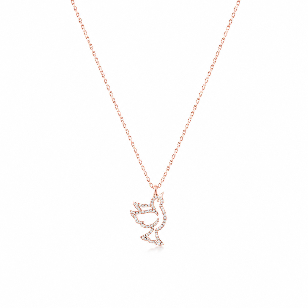 0.30Ct Round Cut Moissanite Pendant Whit Chain 18″ 10K Solid Gold for Women