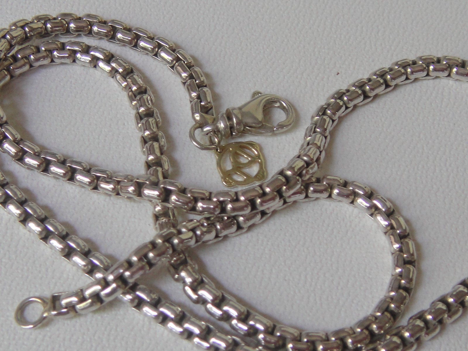 DAVID YURMAN 14K GOLD SS 3.6mm BOX CHAIN NECKLACE 20 “