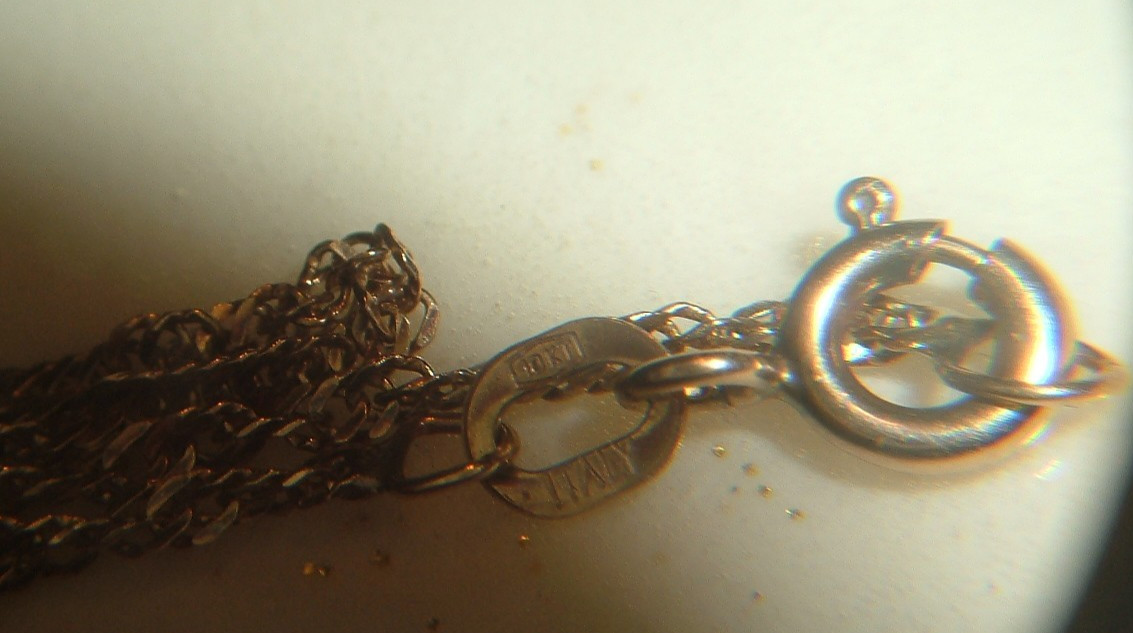 Stamped Solid 10K Yellow Gold Italy Chain Necklace 18 inch 5MM Ring Clasp 1.87g