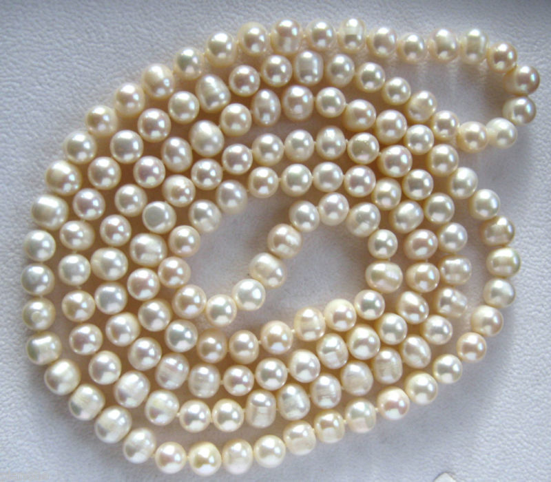 48″ Cream Color Freshwater Cultured Pearl Necklace
