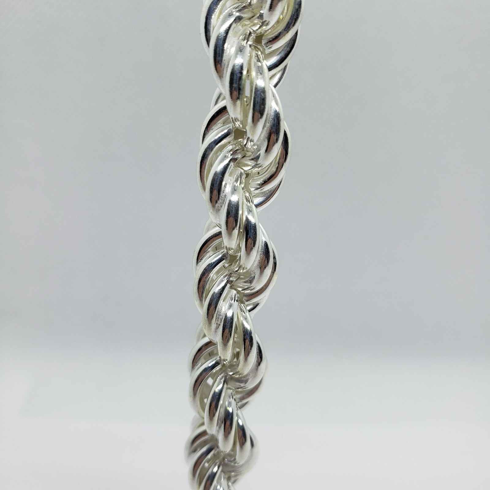 Sterling Silver Very Thick Hollow Rope Chain Bracelet Necklace Italy 10mm 12mm