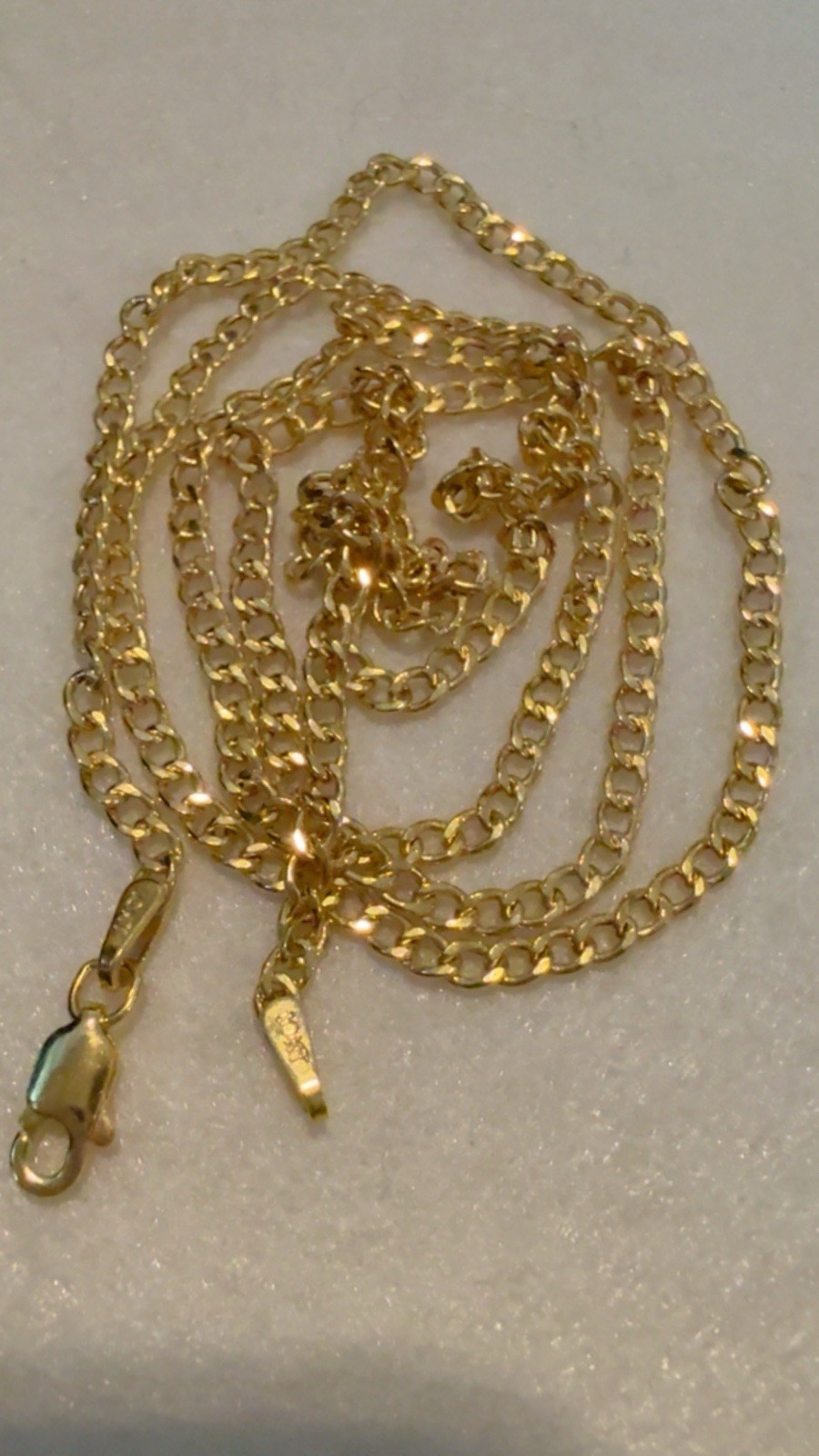 10K Solid Yellow Gold Curb Chain 22” 2.5mm 2.45g Lightweight Necklace Unisex