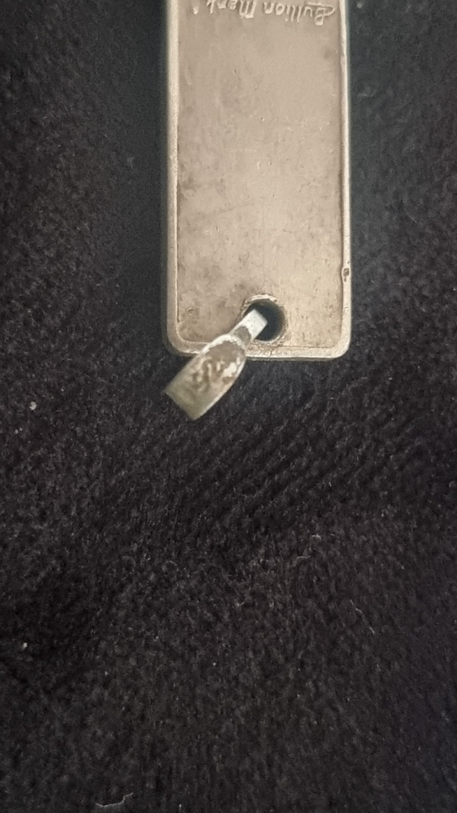 Vintage Pure Silver Bullion Mark Libra Pendant with original bale 2.7grams
