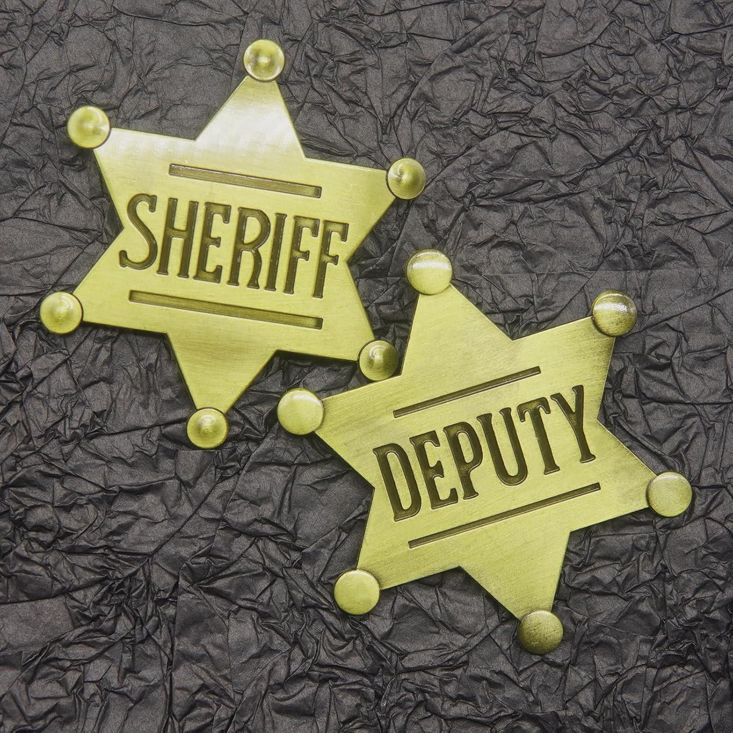 1 PCS Sheriff Badge and 1 PCS Deputy Sheriff Metal Brooch Badges Pin Western Cop