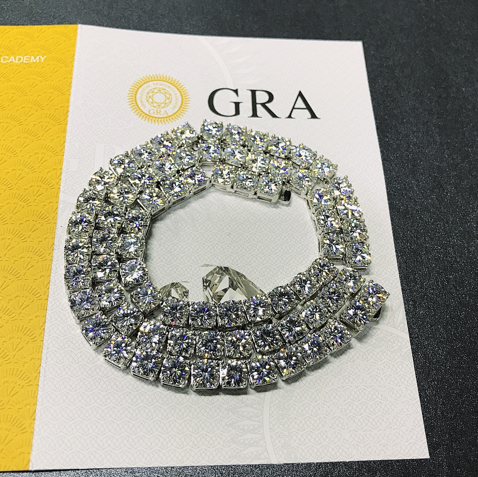 3-6.5mm Moissanite Tennis Chain Necklace -VVS D- 925 Sterling Silver Wholesale!!