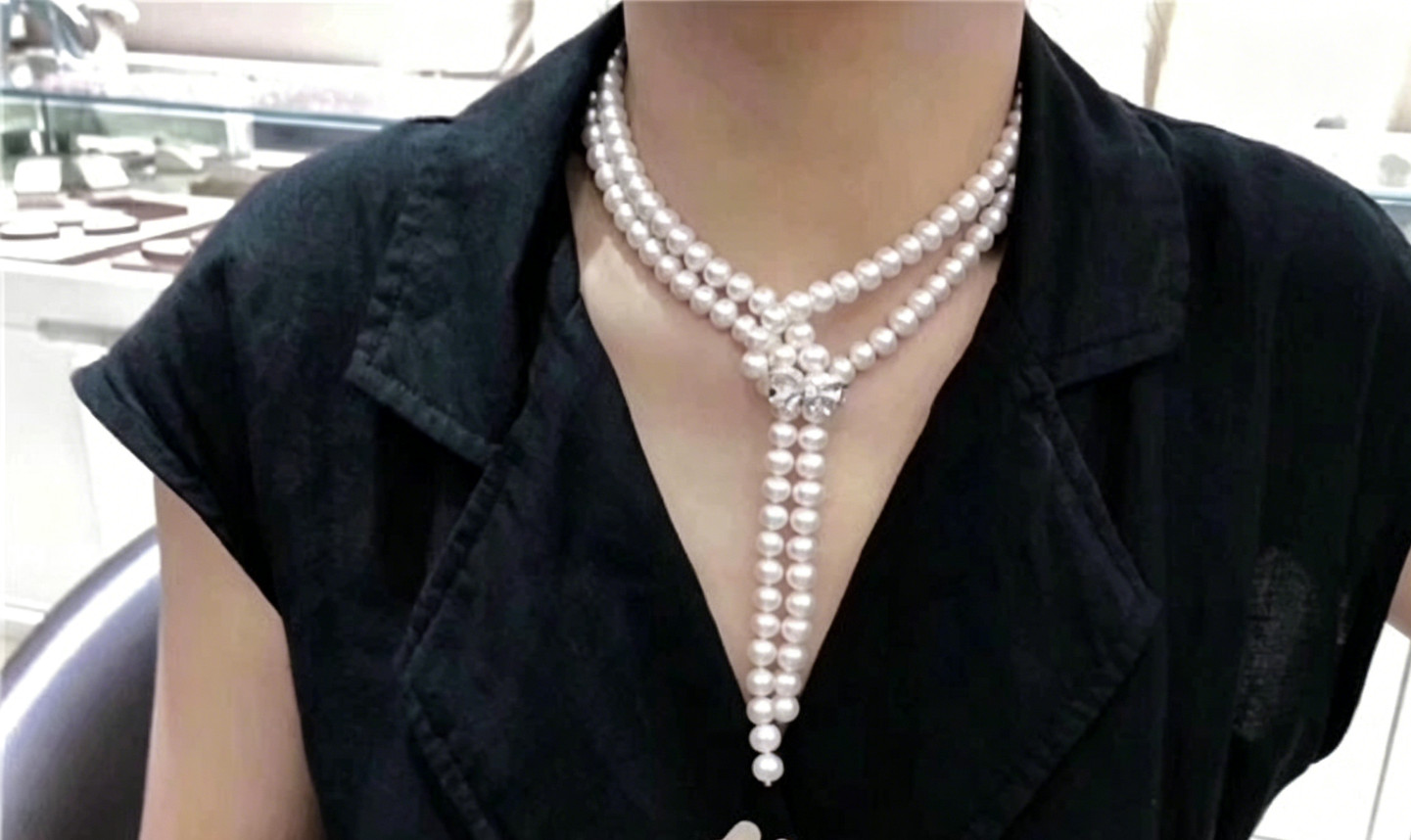 3-in-1 Convertible South Sea Pearl Necklace, Multi Wear as Chain Pendant or Lad