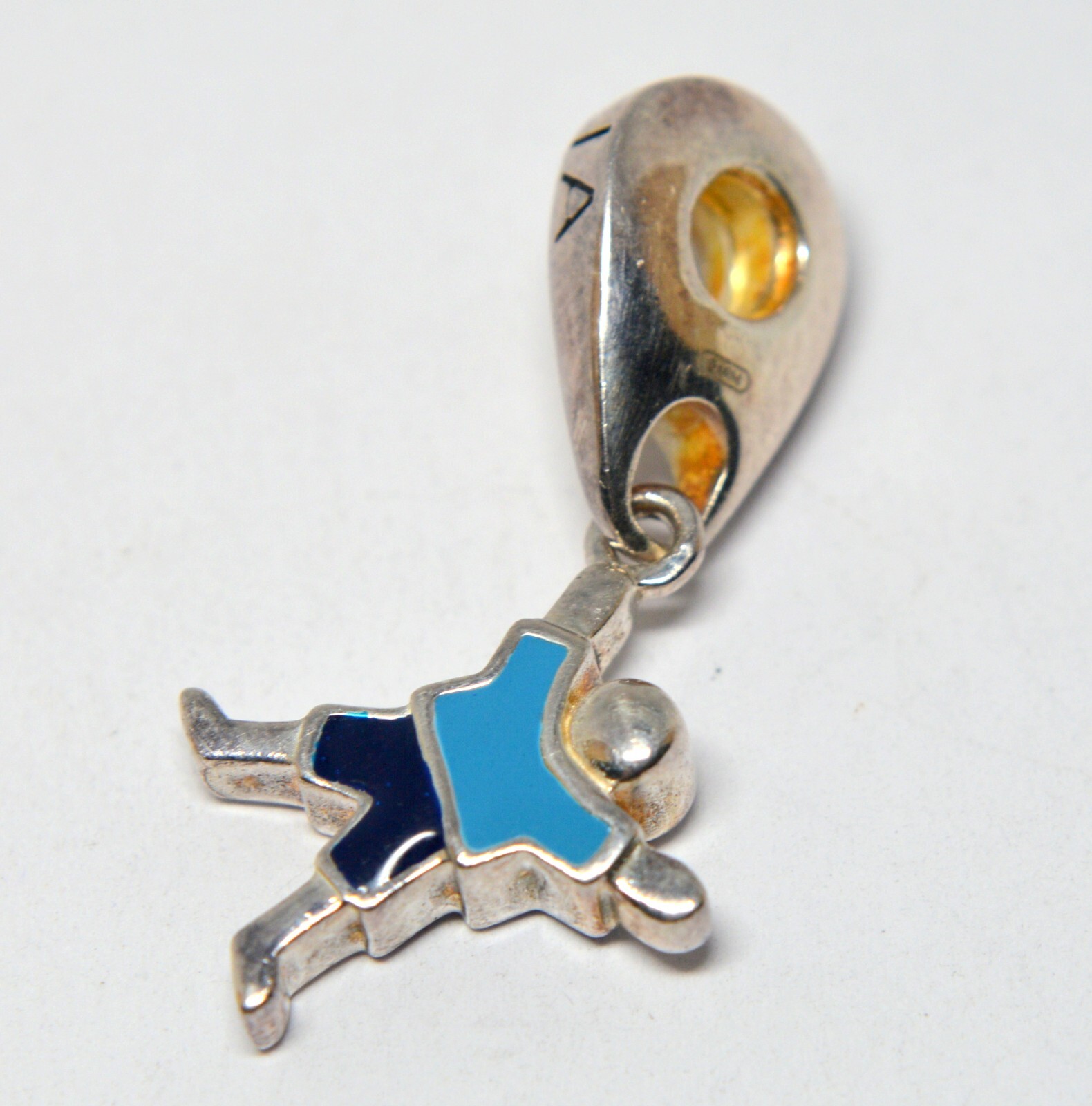 CHAMILIA BRANDED 925 STERLING SILVER ENAMELED HUMAN PENDANT