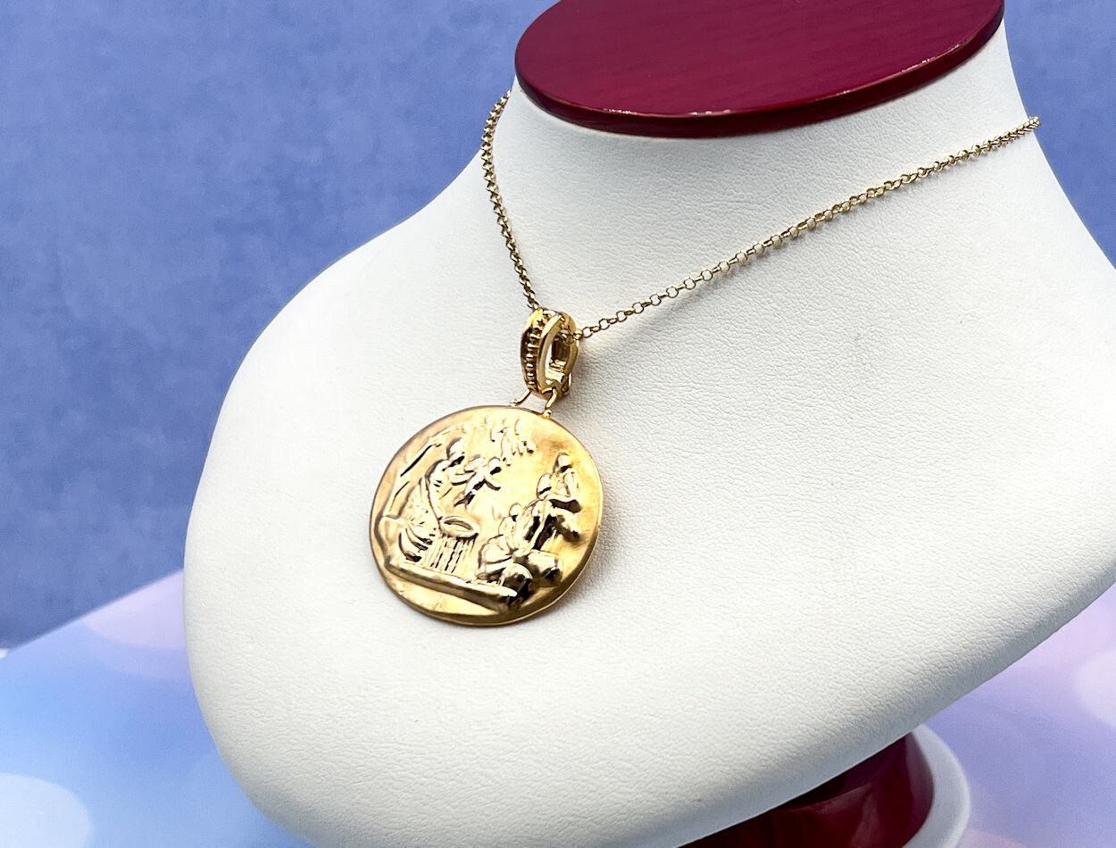 TAGLIAMONTE (2171P) 925/YGP Cameo Enhancer Pendant*Tribute to Maternity*Reg.$200
