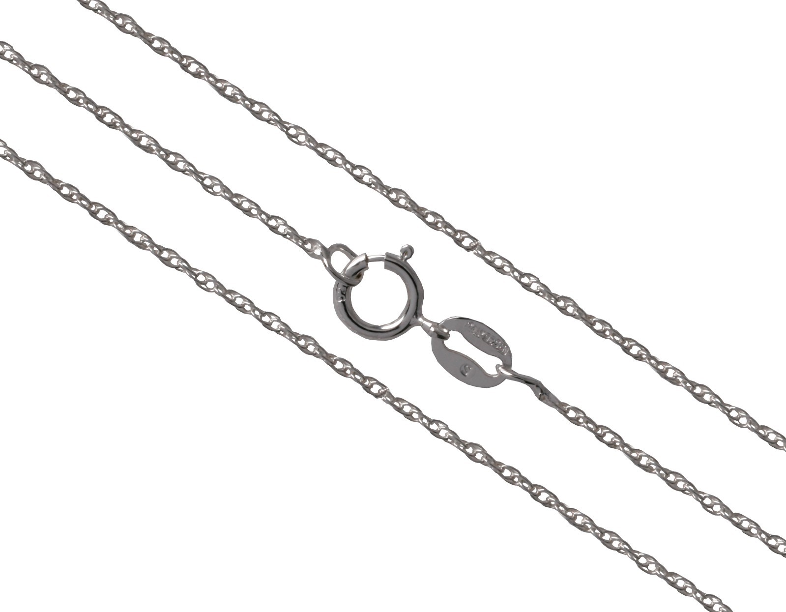 925 Sterling Silver Thin French Rope Chain Necklace Made in Italy